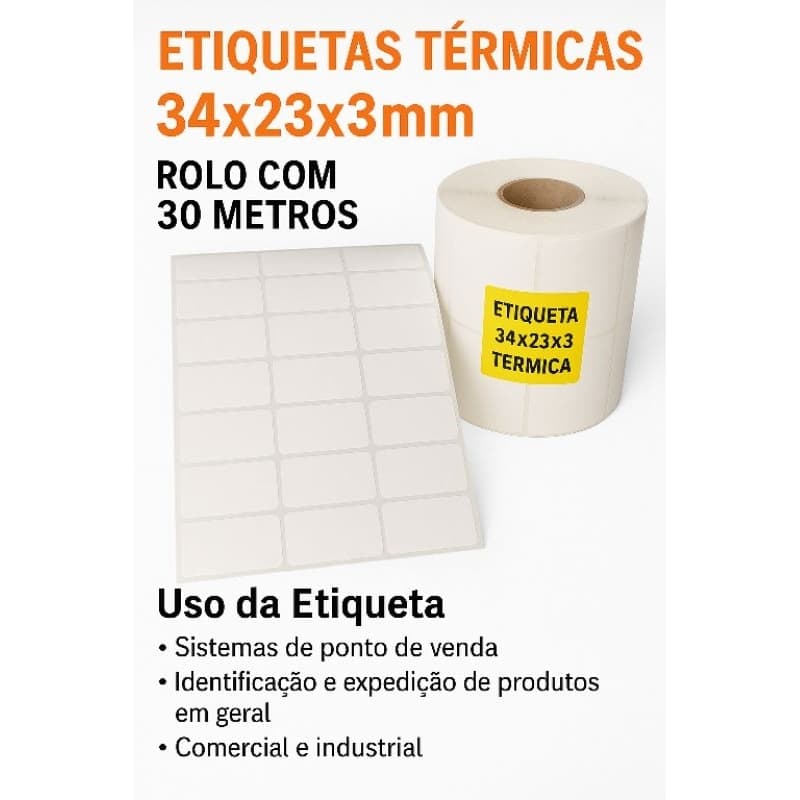 etiqueta térmica 34x23/3 colunas(3500 unidades)30 metros