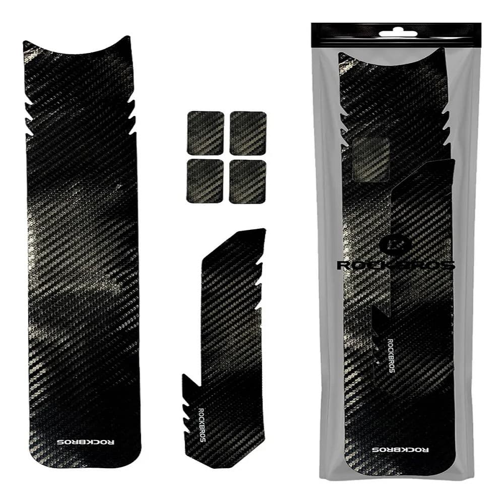 Kit Protetor De Quadro Borracha Fibra De Carbono Rockbros