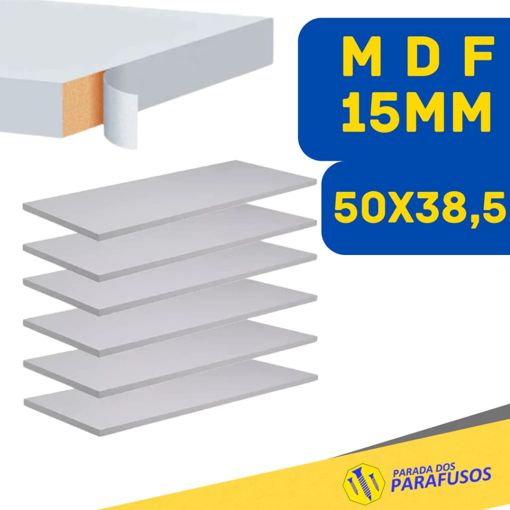 Prateleira Lisa Mdf 15mm Branco Tx  50x38,5cm prateleiras