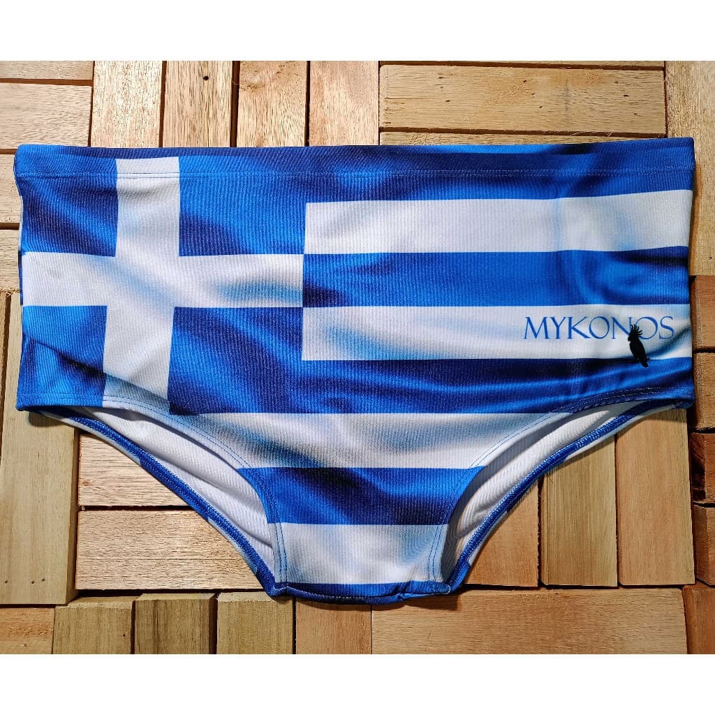 Sunga moda praia e natação Adulto  Estampa da Bandeira Grega