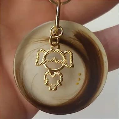Pingente Mini Menina - OURO ou PRATA - 5un