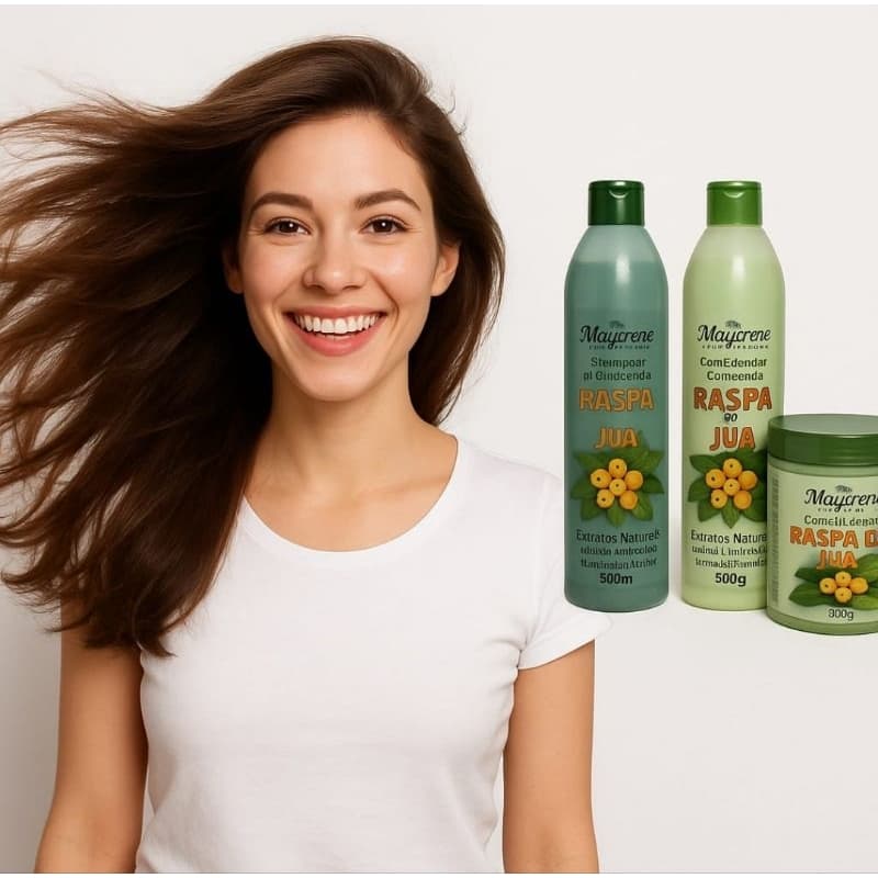 kit Raspa de Juá Maycrene Revitaliza, Shampoo, Condicionador E Máscara Capilar
