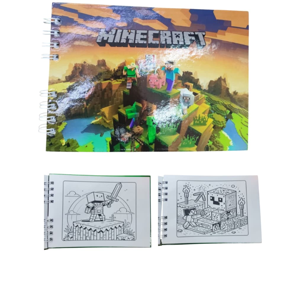Caderno De Colorir Capa Dura Minecraft Tamanho A5