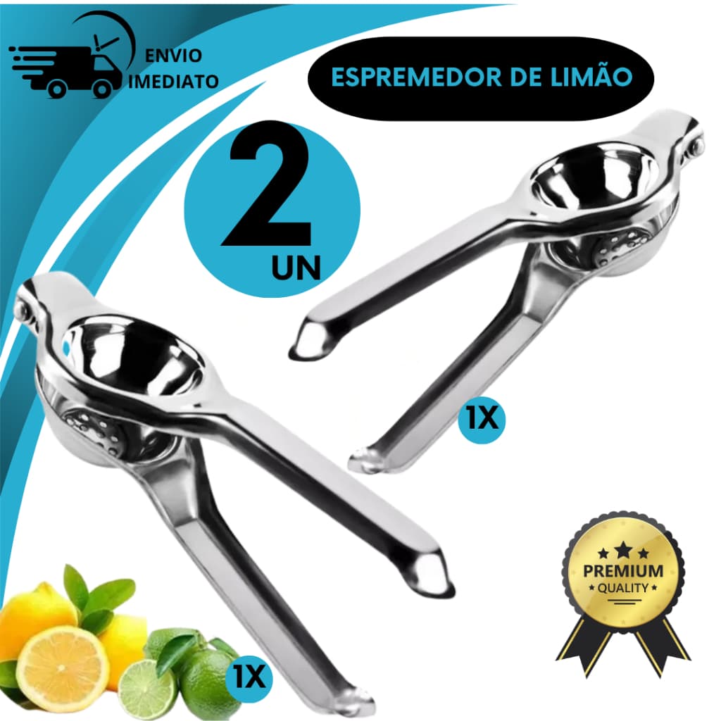 Espremedor de Limão Aço Inox Manual Prensador Suco Cozinha Utensílio