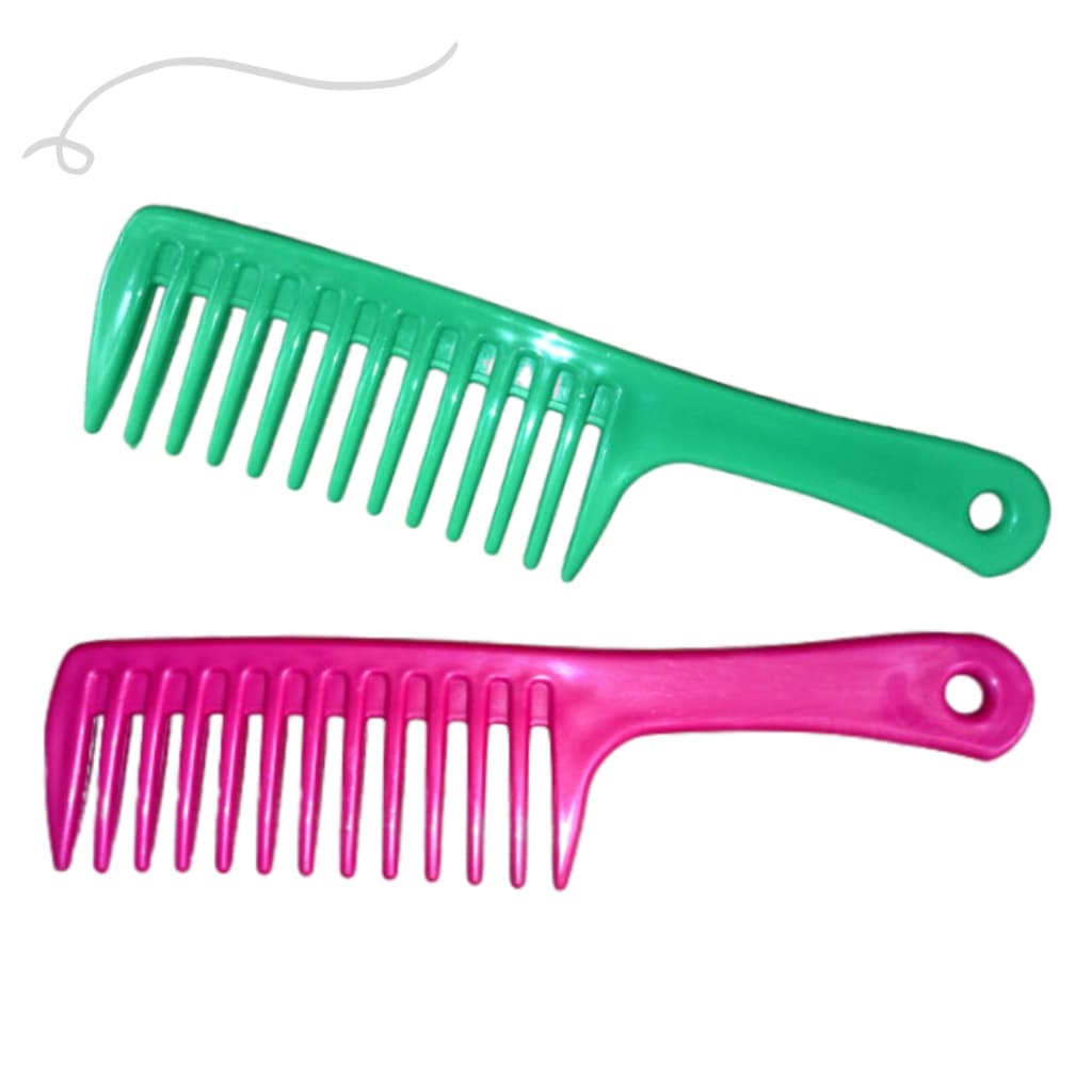 Pente Feminino Kit 2 un Grande Cabão  Dentes Largos Para Pentear Desembaraçar Cabelo Praia e piscina