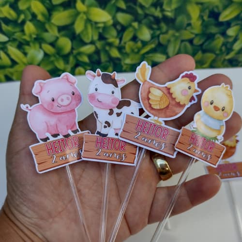 Topper de docinho fazendinha- Topper para Doces Fazendinha- Decoração Fazendinha- Fazendinha