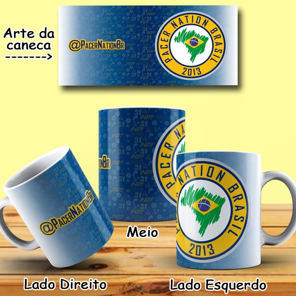 Caneca Pacer Nation Brasil - Porcelana 325 ML