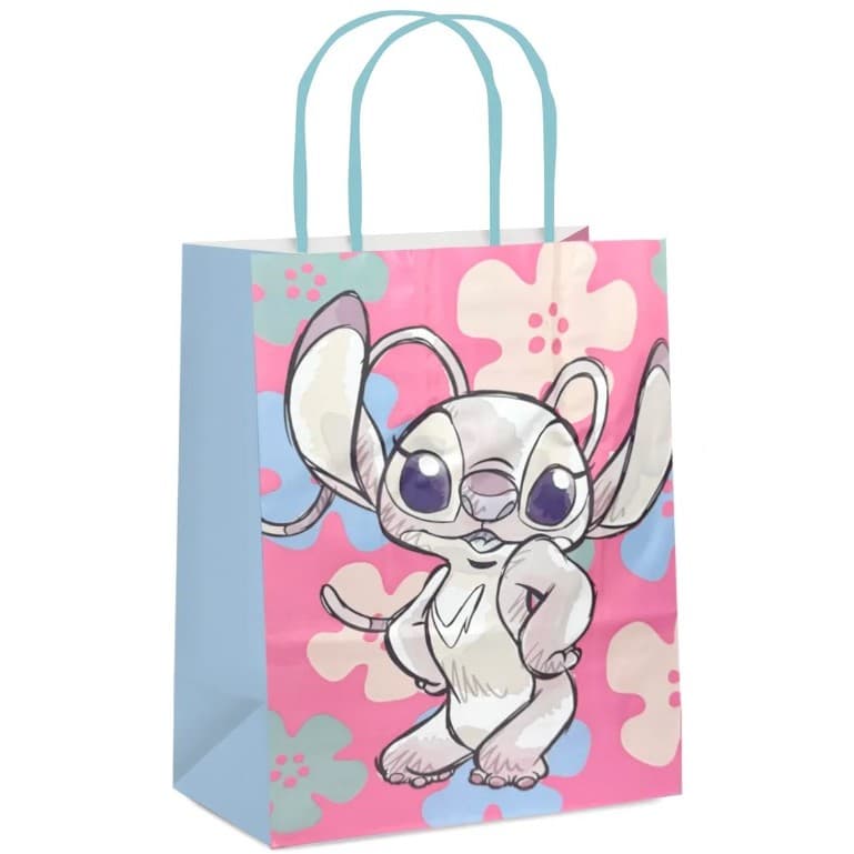 SACOLAS DE PRESENTE STITCH E ANGEL G / 32x26,5x13cm / CROMUS / DISNEY / PRESENTE