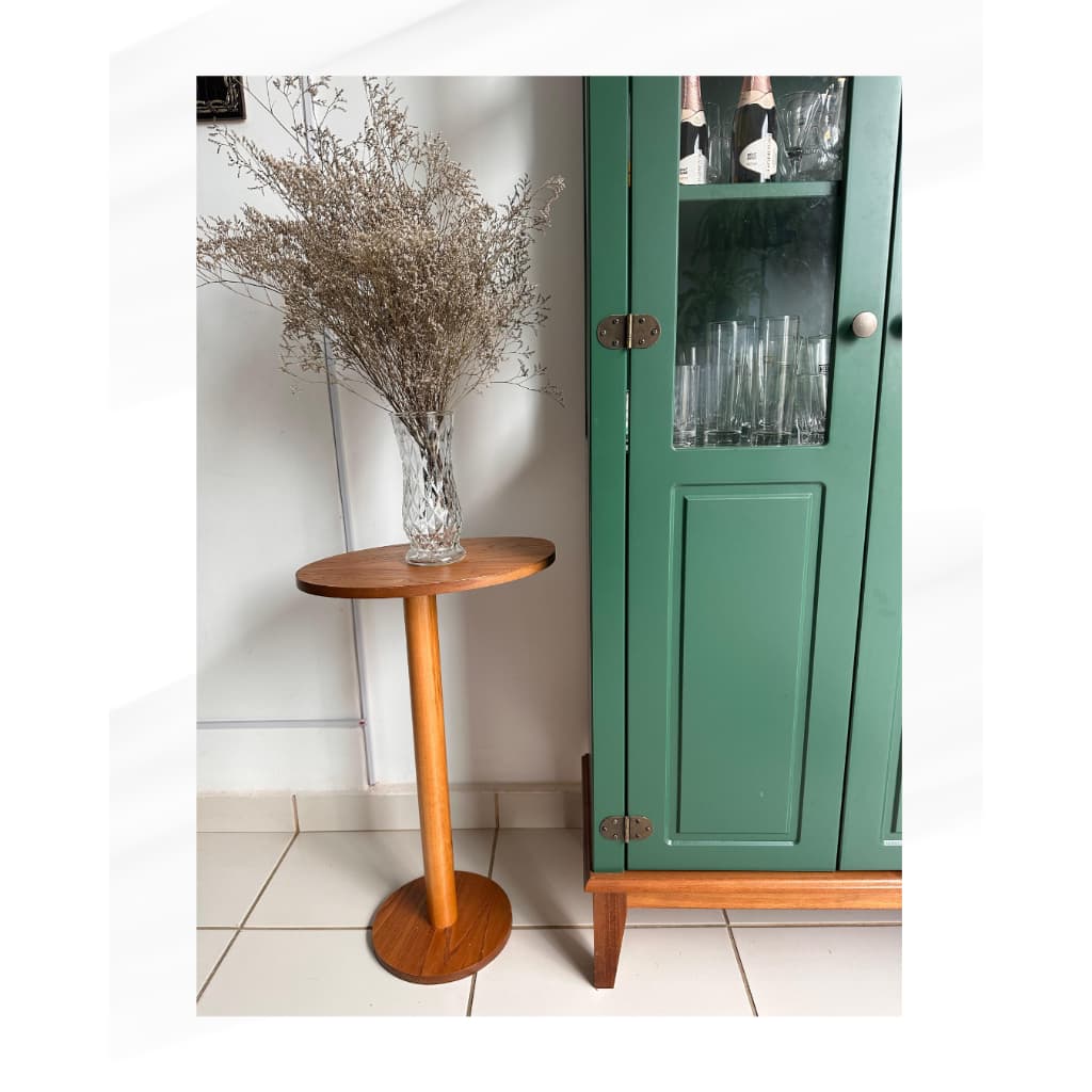 Mesinha de Apoio Lateral Monope Orgânico Madeira 41cm Mel Promoção 55cm