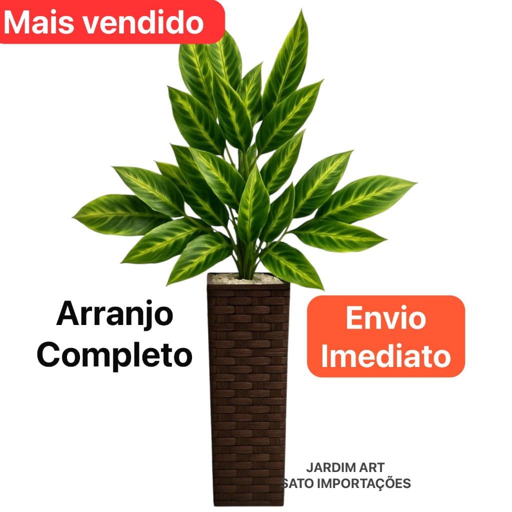 Folhagem Artificial de Manga 105cm Verde Vibrante ref 3FCG