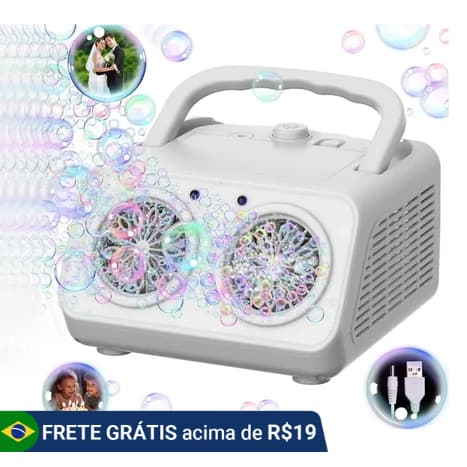 Maquina de Bolha de sabão com saída Dupla de alta Potência Festas Brinquedos