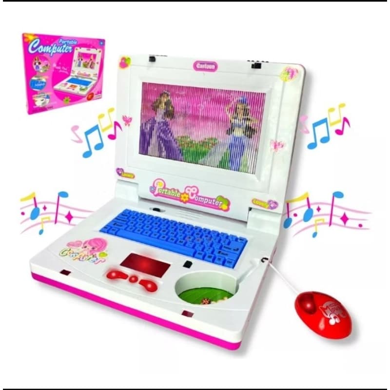 Notebook De Brinquedo Laptop Infantil Musical Com Luz Educativo Menino e Menina
