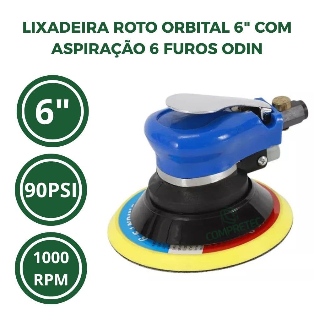 Lixadeira Pneumática Roto Orbital Aspirada Rokit Roquite