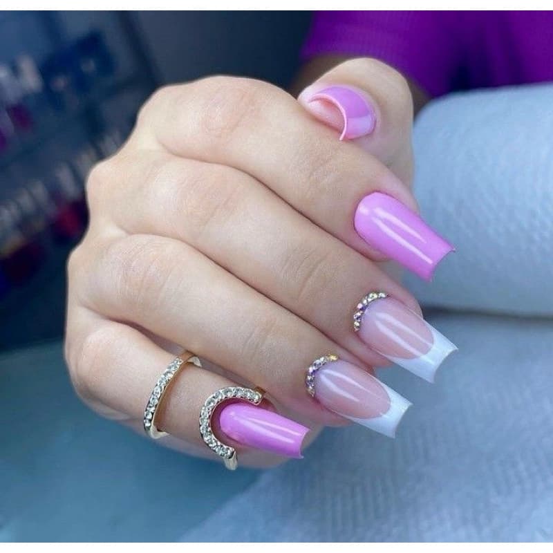 postiça realista decorada artesanal francesinha sorriso rosa