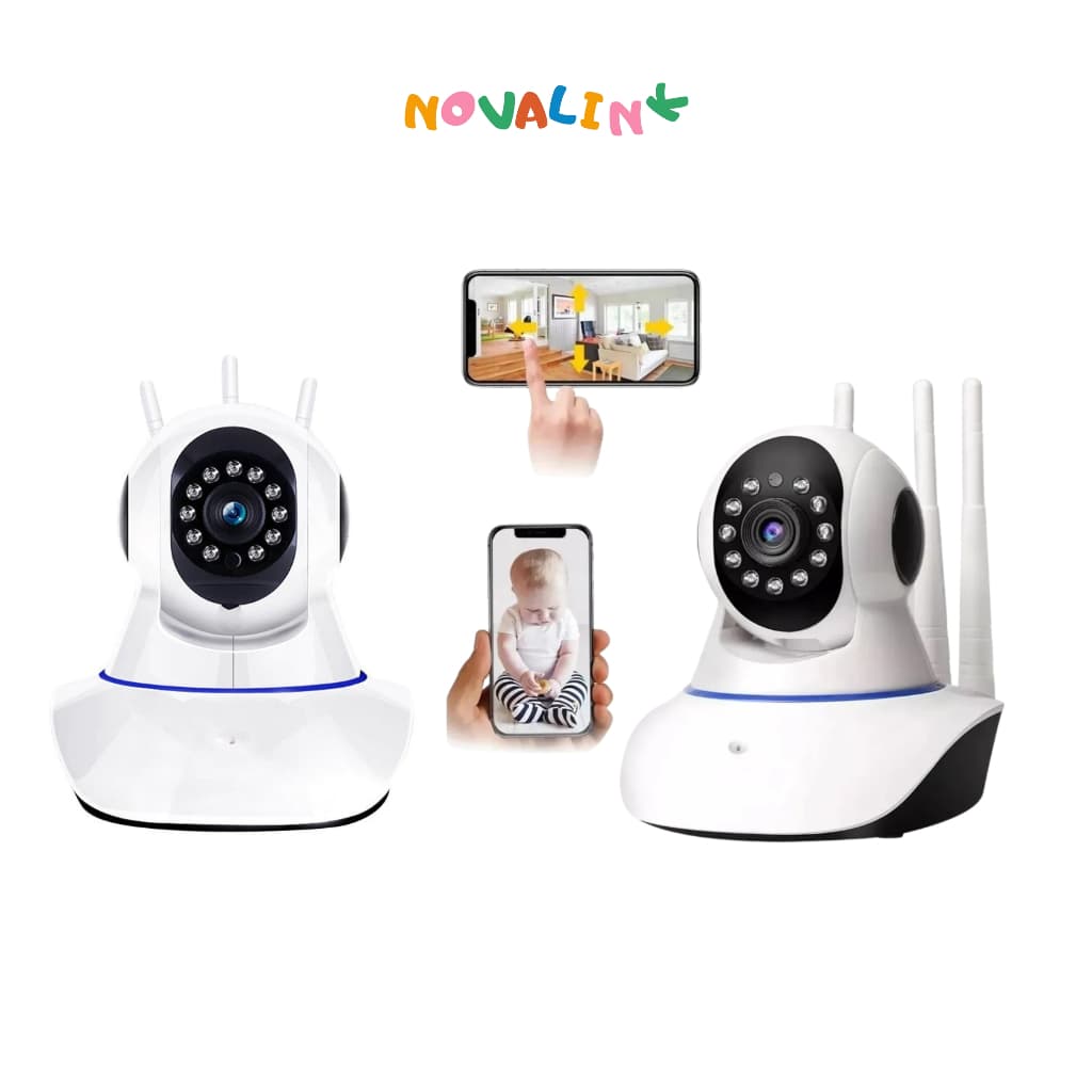 Câmera Babá Eletrônica com 3 Antenas Wifi HD