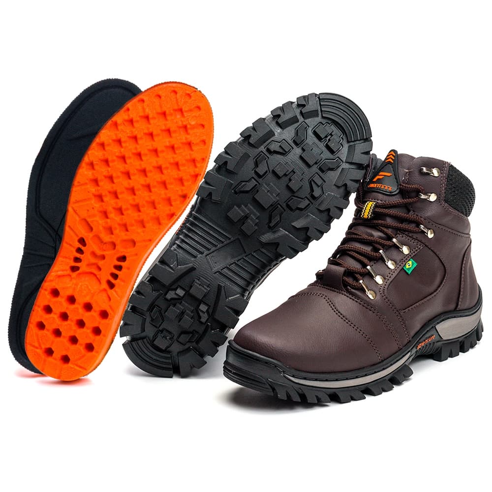Tênis Coturno Adventure Masculino Solado Tratorado Palmilha em Gel Trilha