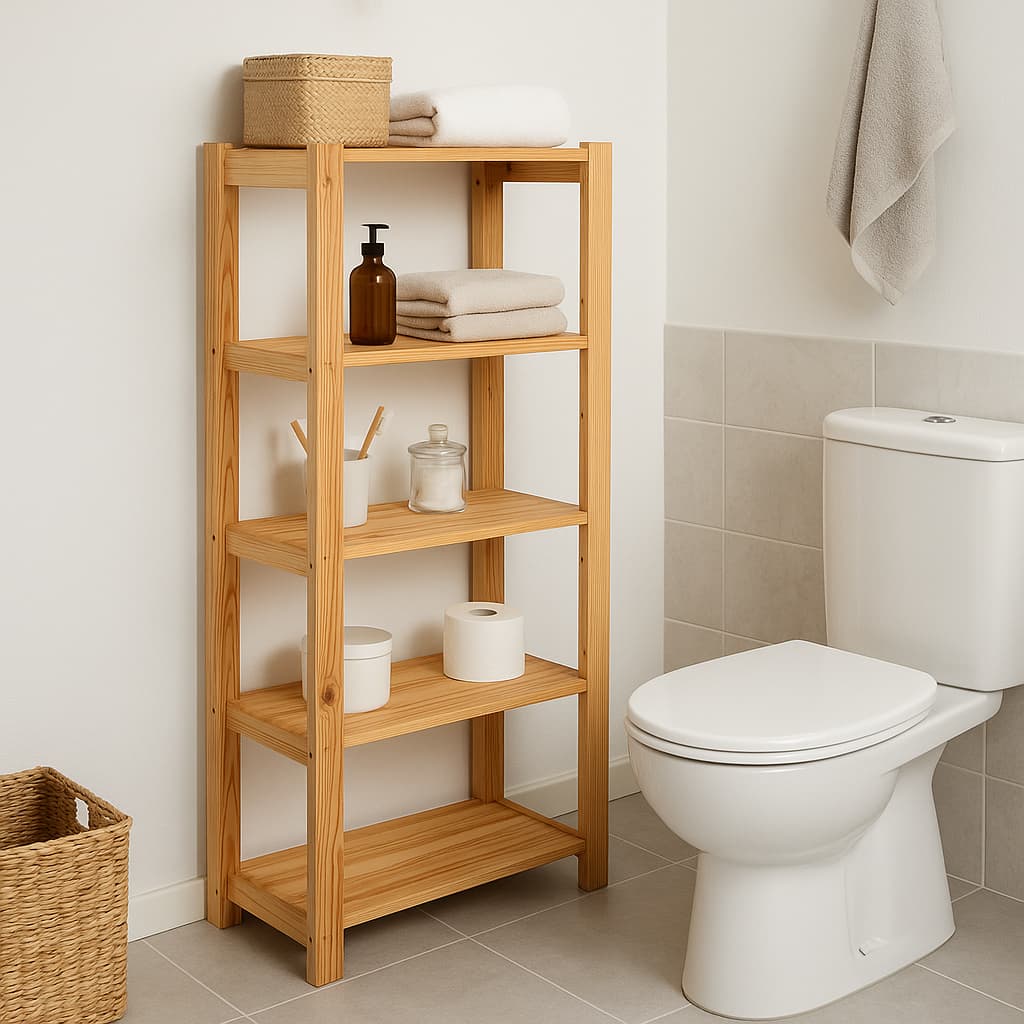 Estante Organizadora 5 Prateleiras Madeira Pinus 120x50x34 cm