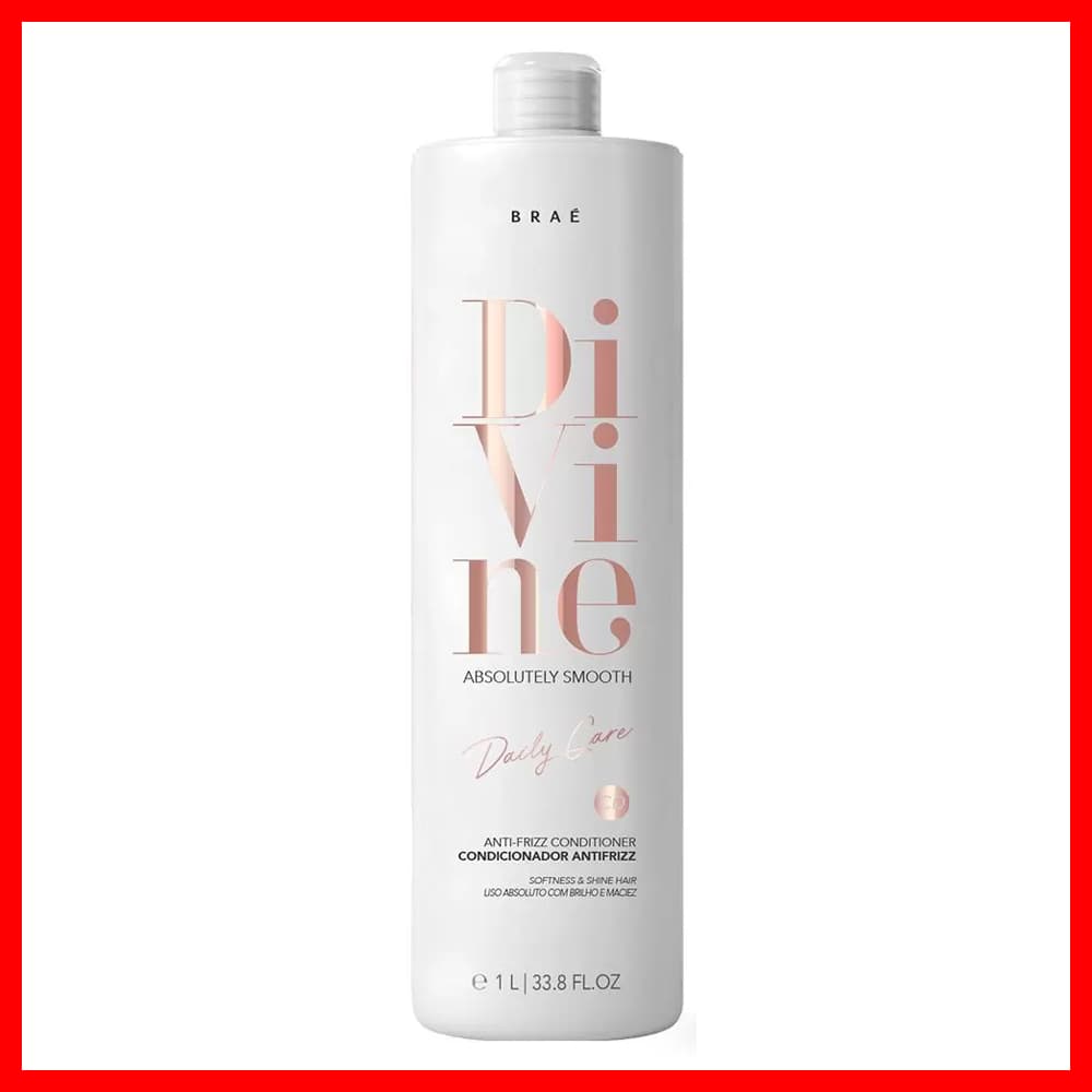 Braé Divine Condicionador 1L (Alcance o efeito liso absoluto por muito mais tempo)
