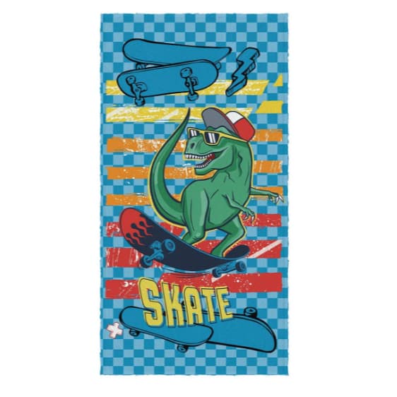 Toalha de Banho Infantil Felpuda Estampada 60cm x 1,10m Skate 071021