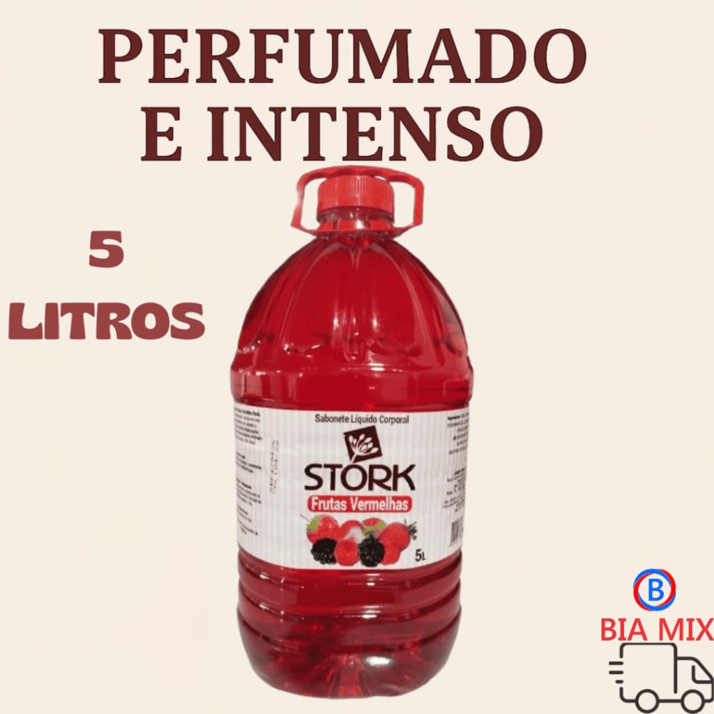 Sabonete Liquido Fragrância Frutas Vermelhas Hidratante 5 Litros