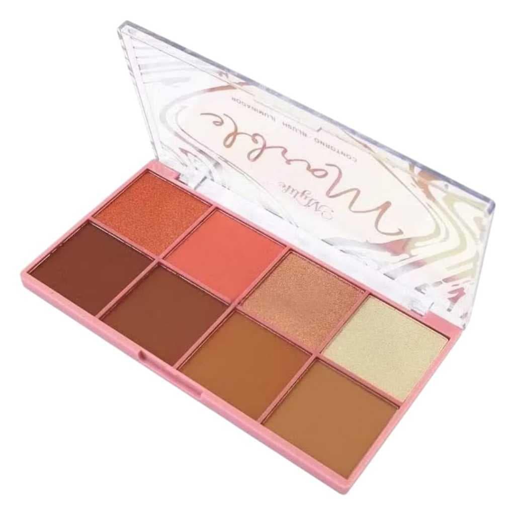 Paleta De Contorno Blush e Iluminador Marble Mylife
