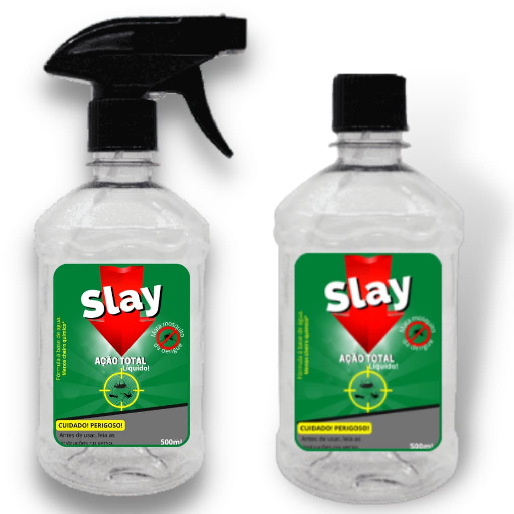Slay C/ Borrifador + 1 Refil - Mata Cupim Percevejo de Cama Barata Francesinha Aranha Mosca Pulga