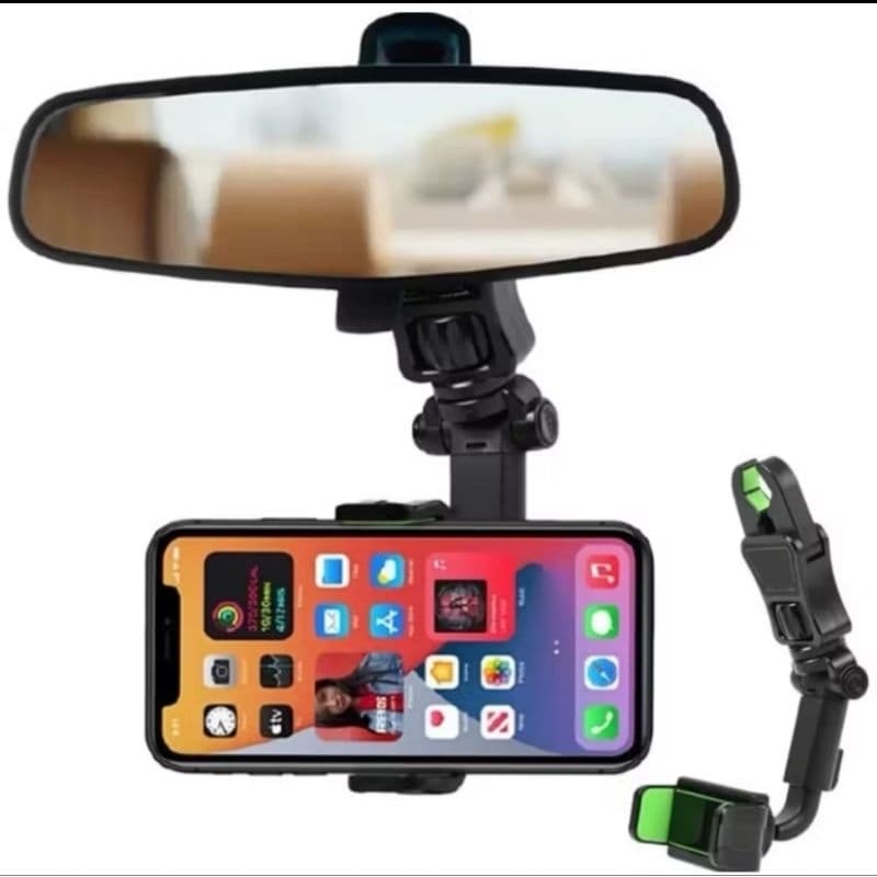 Suporte Veicular Retrovisor Para celular GPS Direção Segura Gravação Vídeos