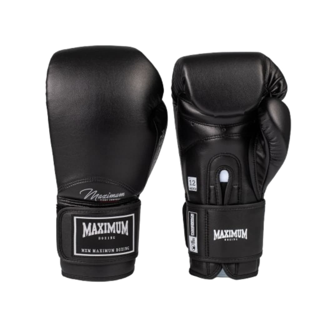 Luva para Muay Thai e Boxe Marca Maximum Linha Iniciante Classic Black