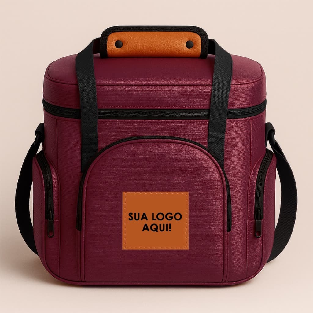 Bolsa Térmica Personalizada Fitness Marmita Lancheira Divisórias Com Isolamento