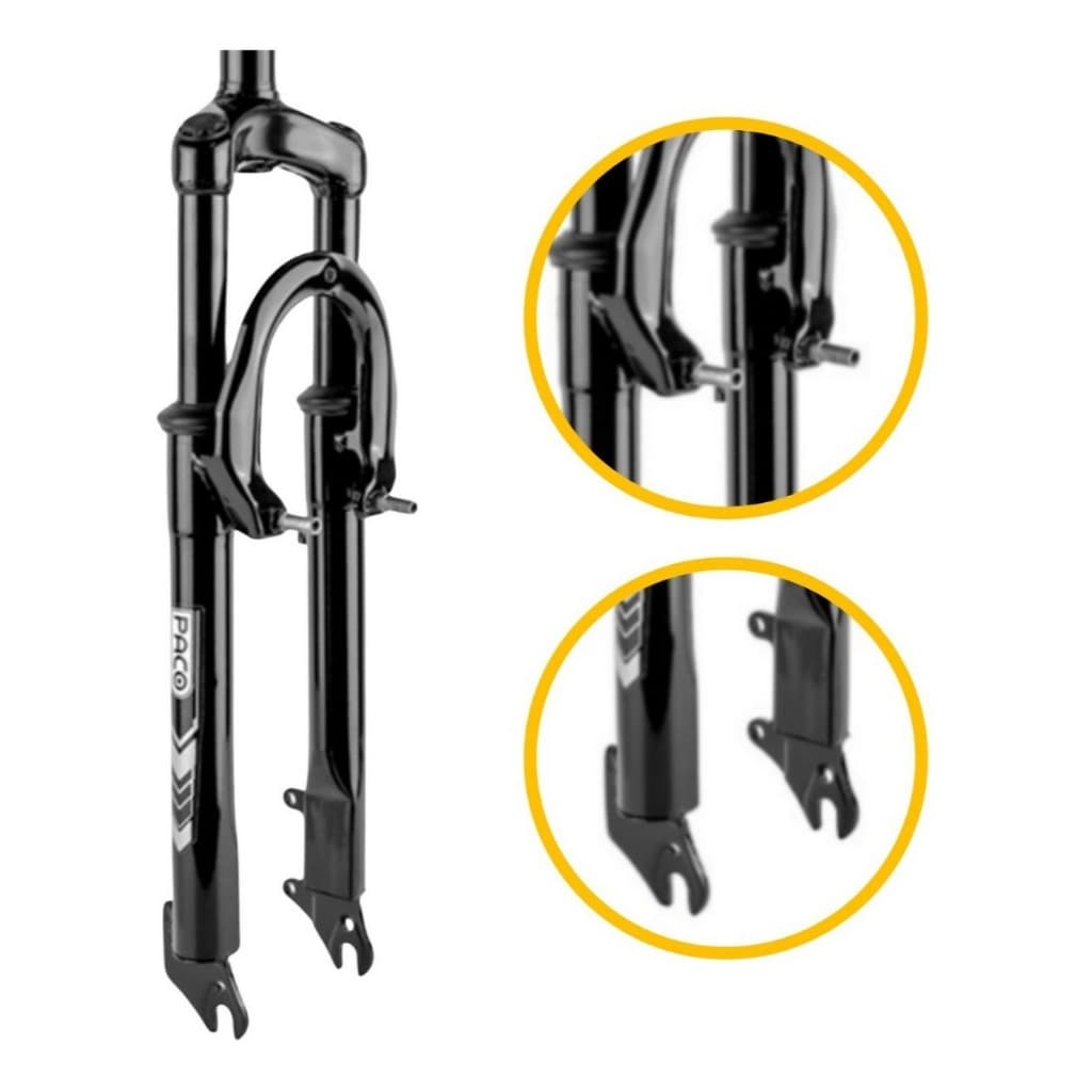 Suspensão Amortecedor Bicicleta Bike Aro 26 aço 21,1mm Suporte vbrake e disco