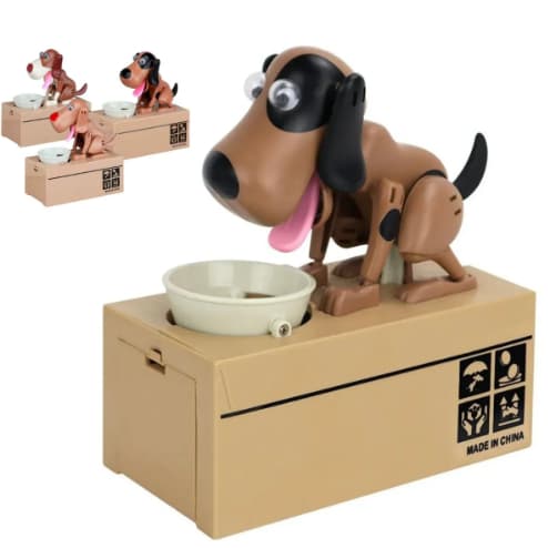 Cofrinho Eltrônico Infantil Cãozinho Lindo Come Moedas Incentivo Para Guardar Dinheiro