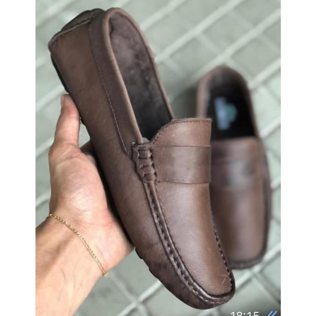 Mocassim Masculino em Couro Legítimo Moderno Casual Confortável Estiloso