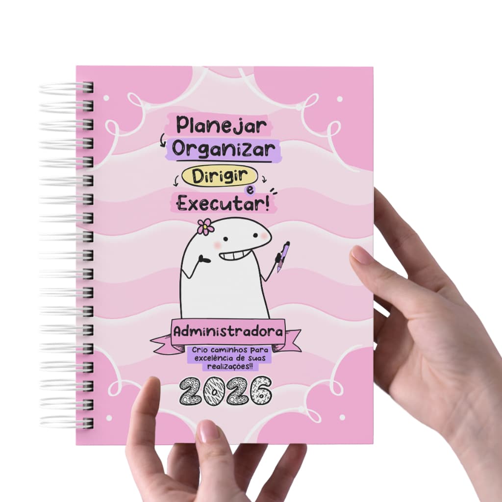 Agenda Flork Profissões 2026 presente criativo Capa Dura Fechamento com elástico