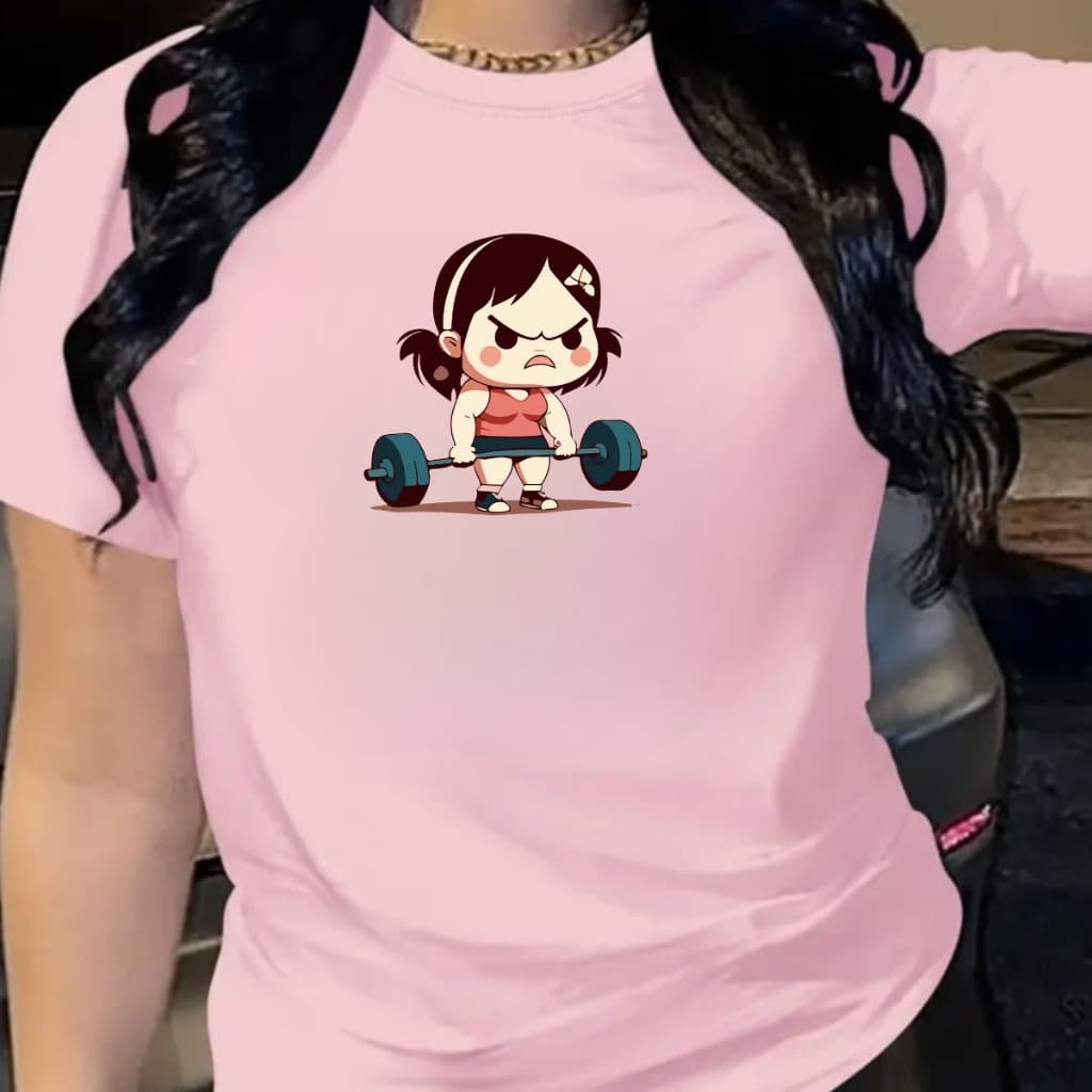 Camiseta Feminina manga curta Estampada Algodão