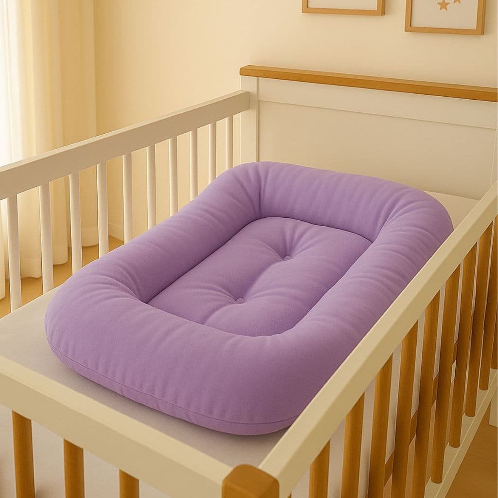 Ninho Redutor de Berço Bebe Casulinho Colchão Sensorial Enxoval Menina Menino Rosa Azul Lilás