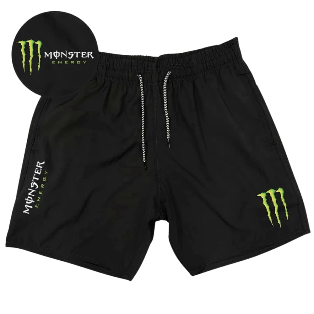 Bermuda Elastano Tactel Basquete Skate Corrida - Mnstr 02 - EcommerceLola2