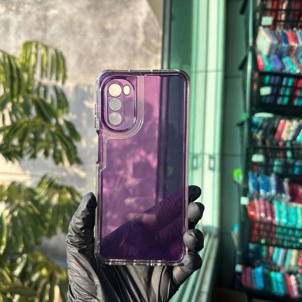 Kit Capa + Pelicula 3D ou só Capinha Space 3 PREMIUM Colorida Pra Motorola Moto G52 Acrilico