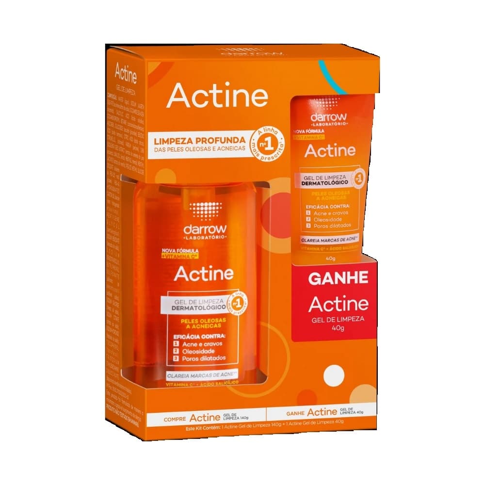 Kit Actine Darrow Gel De Limpeza 140g + Gel De Limpeza 40g