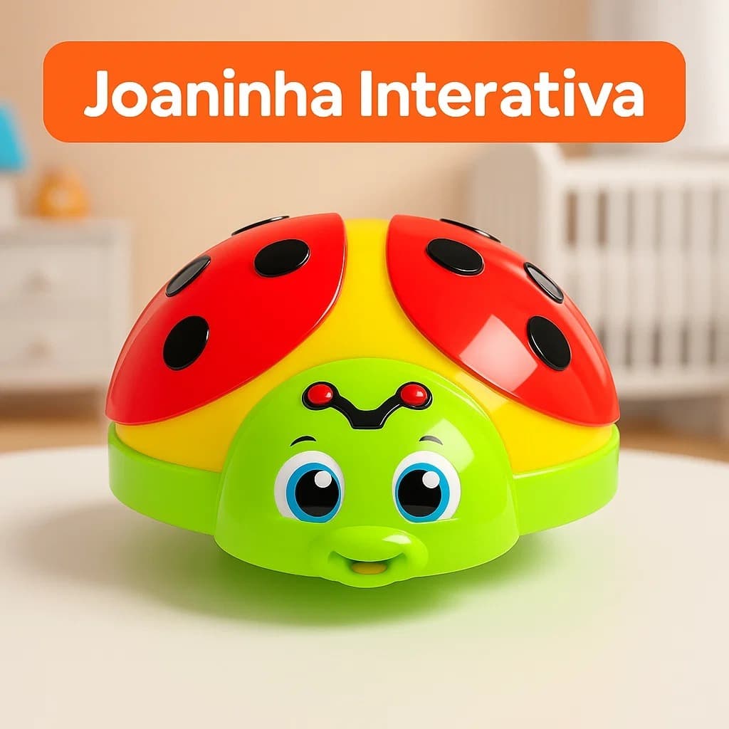 Brinquedo Interativo Educacional Infantil Joaninha Para Bebês Pedagócico