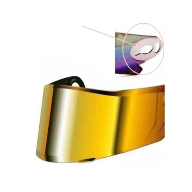 Viseira Dourado San Marino Uso S/ Suporte Ate N60 - 1709do