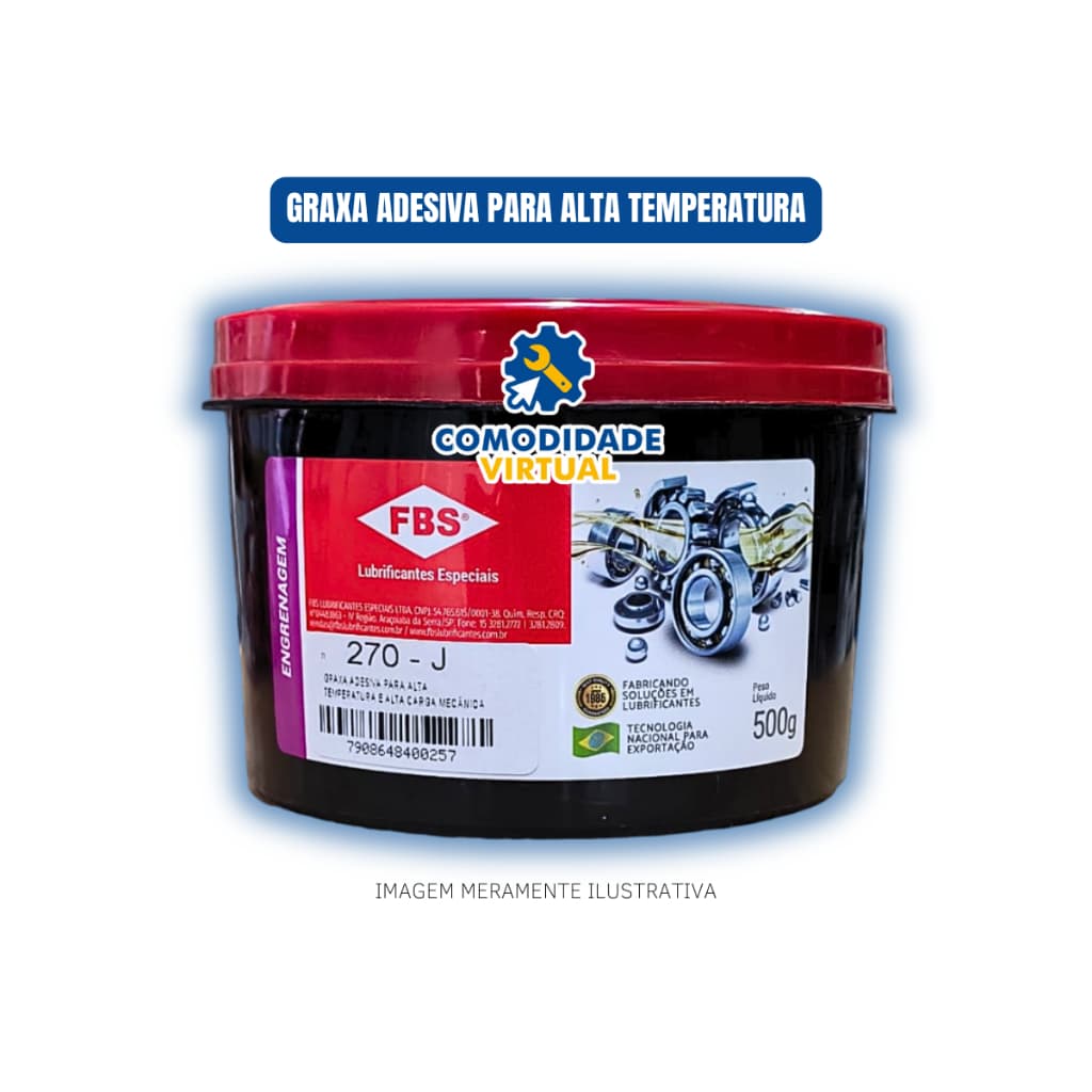 Graxa Adesiva Alta Temperatura Para Martelete E Britadeira - 270J 500g