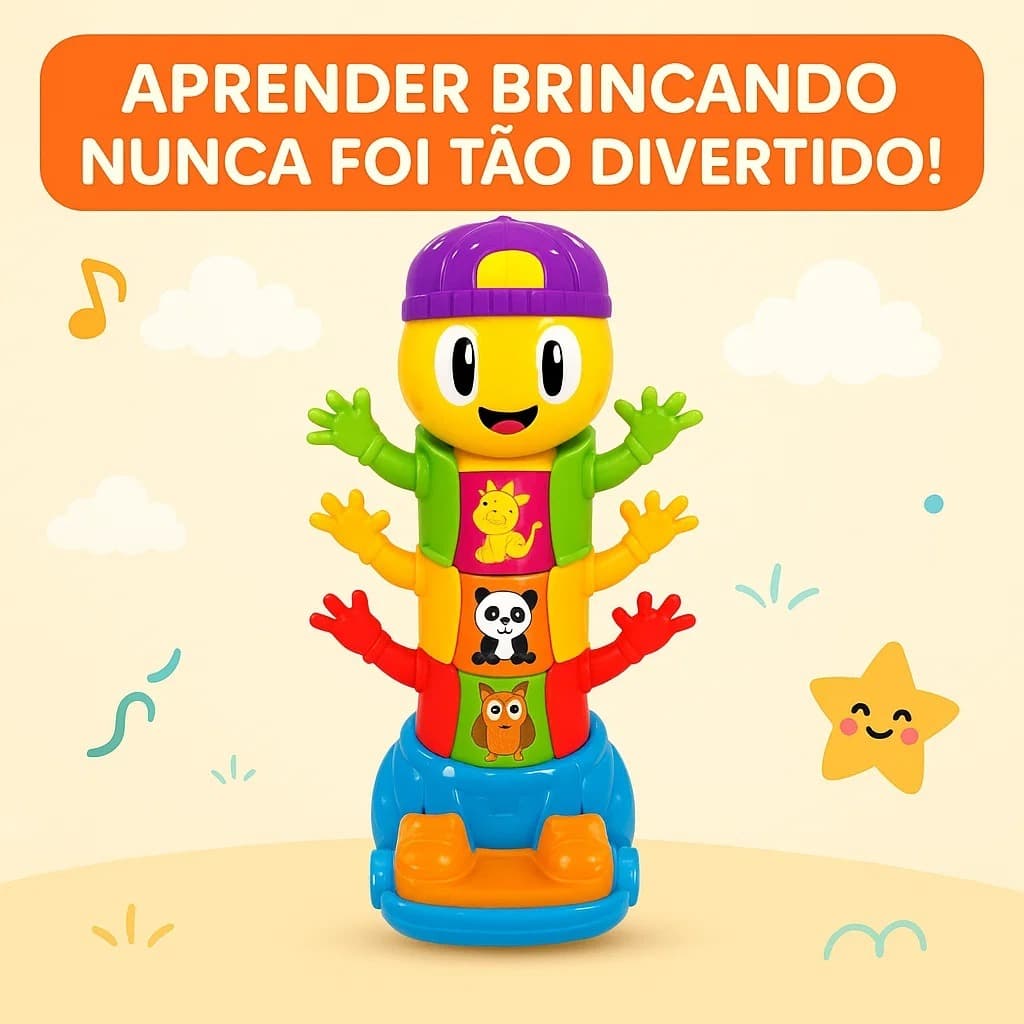 Brinquedo Infantil Sortido Pula Centopeia Coordenação Motora Bebês Criança +1 Ano