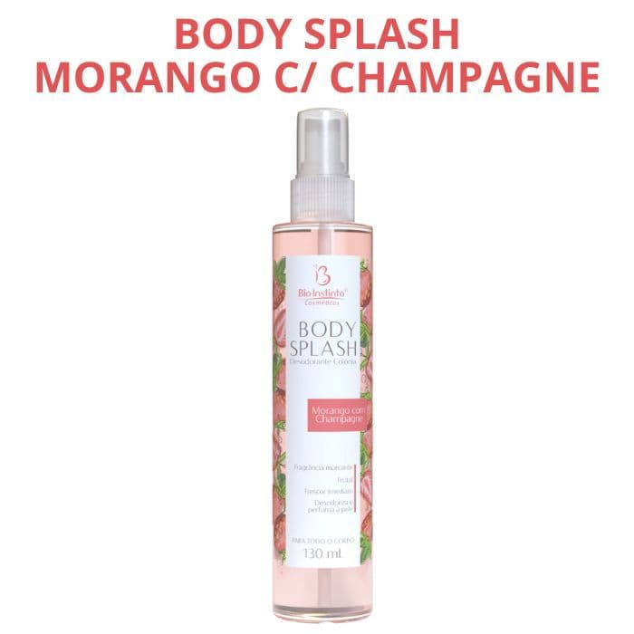 Body Splash Desodorante Colônia Morango Bio Instinto 130ml Original