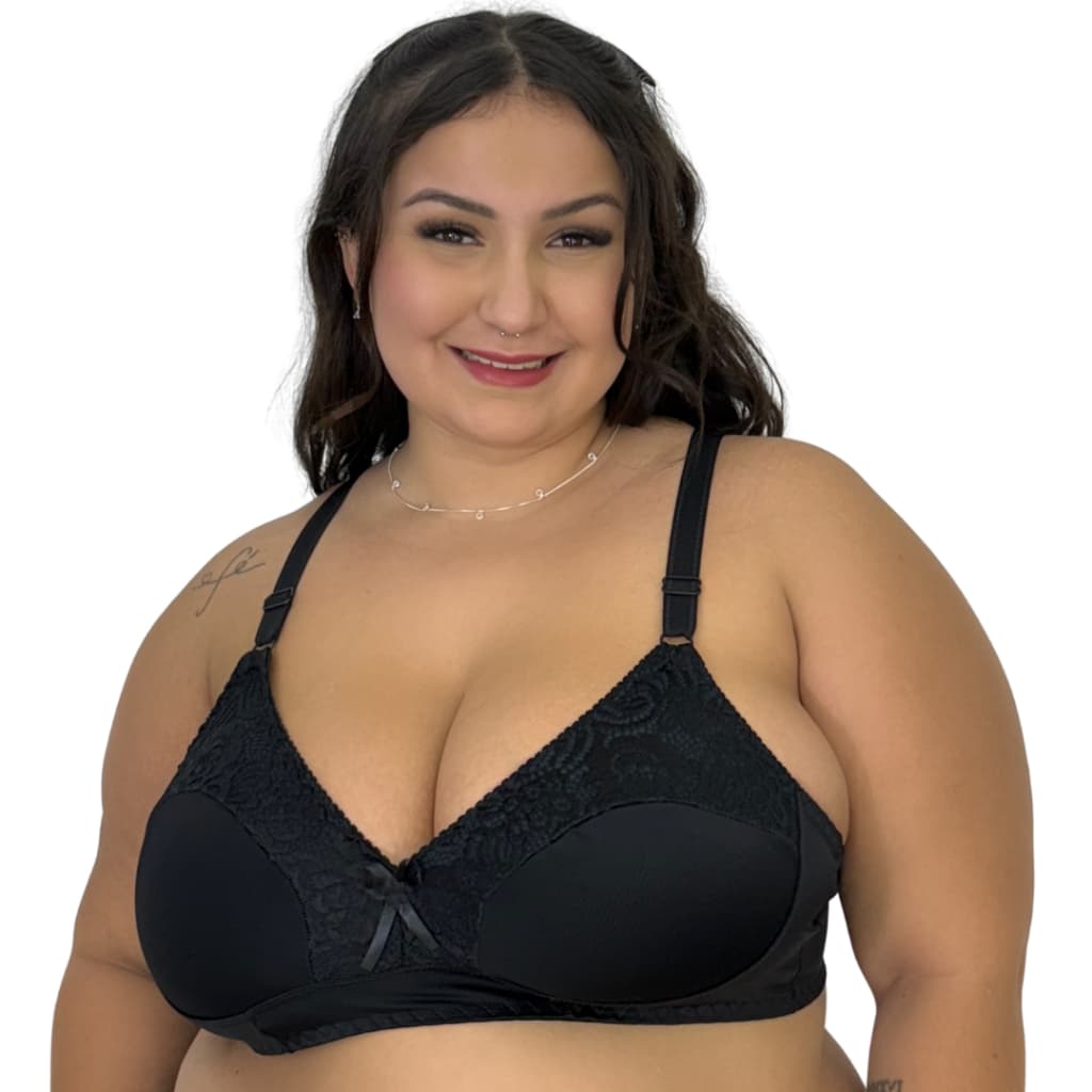 Sutiã Plus Size Feminino Reforçado Conforto Sem Bojo Sem Aro Premium Microfibra Alças Largas Sutian Senhora