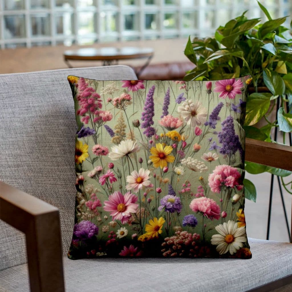 Capa de Almofada Floral Decorativa – Estampas Elegantes, Vários Tamanhos e Cores