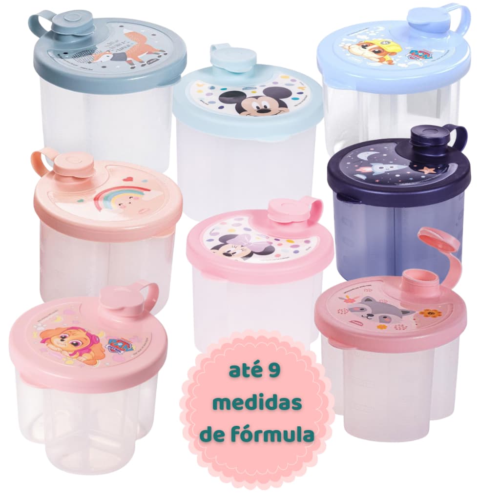 Dosador de Leite em Pó Fórmula Infantil com 3 Porções 300 ml Prático Seguro Plasutil