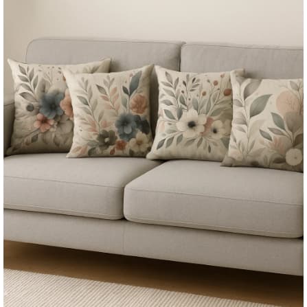 Capa de Almofada Floral Clara Decorativa – Estampas Elegantes, Vários Tamanhos e Cores
