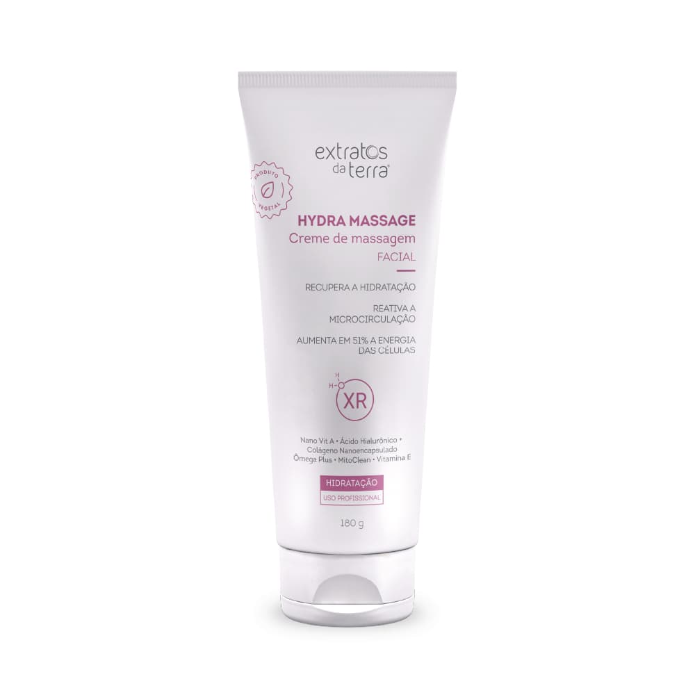 Creme passa Massagem Profissional Hidratante Fortalece Colágeno Hydra Mask 180g Extratos da Terra