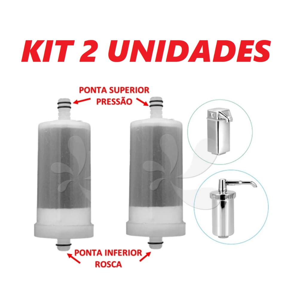 Refil Vela Carvão Ativado Blindado Kit com 2 Peças (Modelo MV2211)