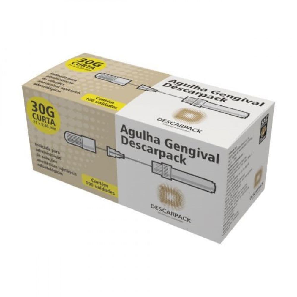 Agulha para Anestesia Gengival 30g Curta da Descarpack